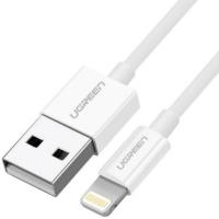 Ugreen cable USB 2.0 A lightning 2m, 5V/2.4A iPhone 7 / 7plus / 6S/ 6 / 6 Plus, iPhone 5s/5c/5, iPad Mini/Mini 2, iPad 1 m Blanco