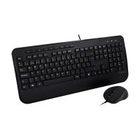 V7 Teclado USB de tamaño completo con reposamuñecas y combo de ratón para ambidiestros - ES