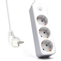 Welly Enjoy IT WY13163 base múltiple 1,5 m 3 salidas AC Interior Plata, Blanco