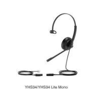 Yealink YHS34 Lite Mono Auriculares Alámbrico Diadema Oficina/Centro de llamadas Negro