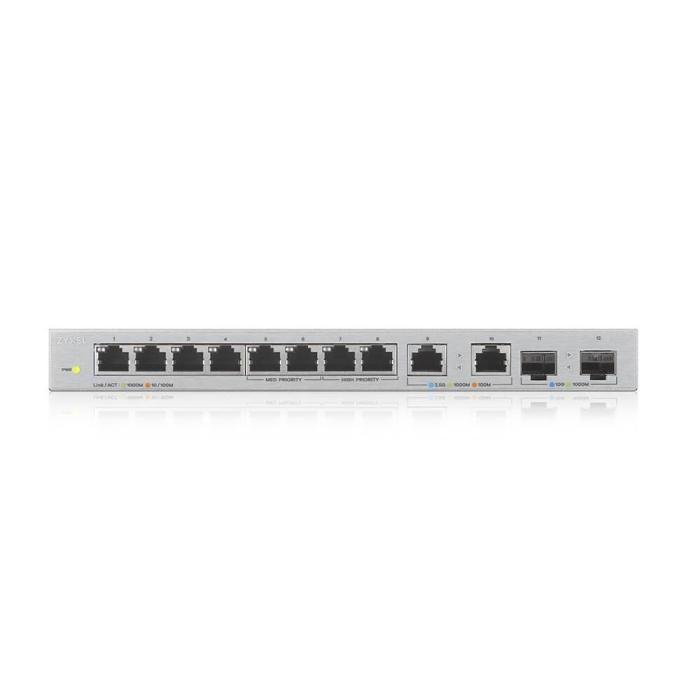 Zyxel XGS1010-12-ZZ0102F switch No administrado Gigabit Ethernet (10/100/1000) Gris — imagen 2 de 9