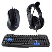 3GO COMBODRILEH2 clavier Souris incluse Gaming USB QWERTY Noir