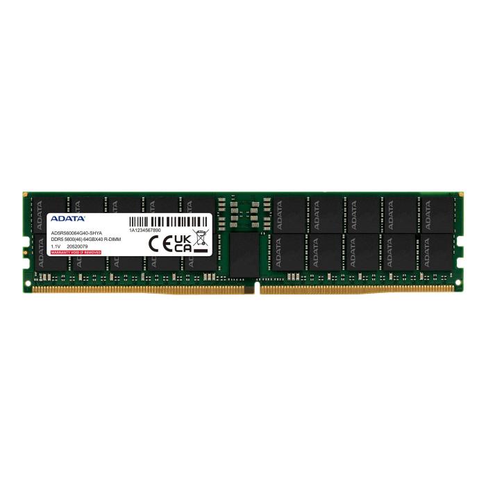 ADATA AD5R560064G40-SHYA module de mémoire 64 Go 1 x 64 Go DDR5 5600 MT/s 288-pin DIMM ECC — image 4 sur 6