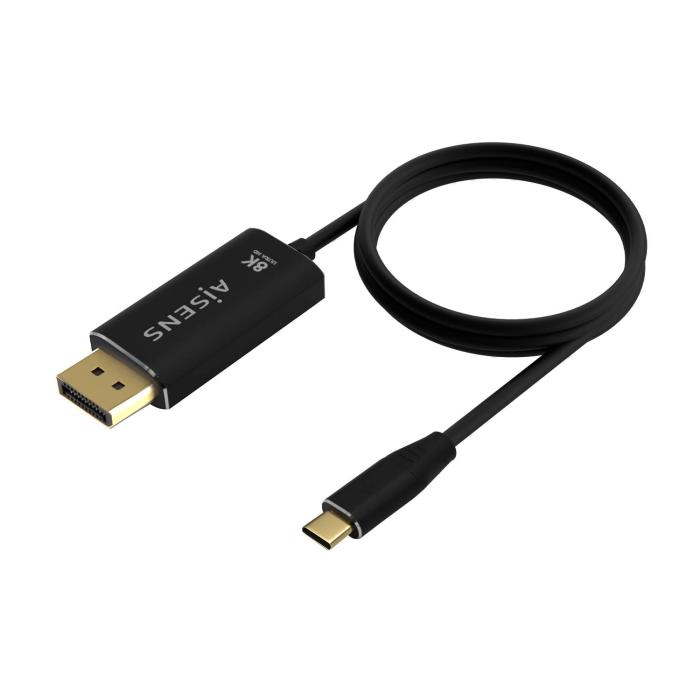 AISENS A109-0686 câble vidéo et adaptateur 0,8 m USB Type-C DisplayPort Noir — image 2 sur 3