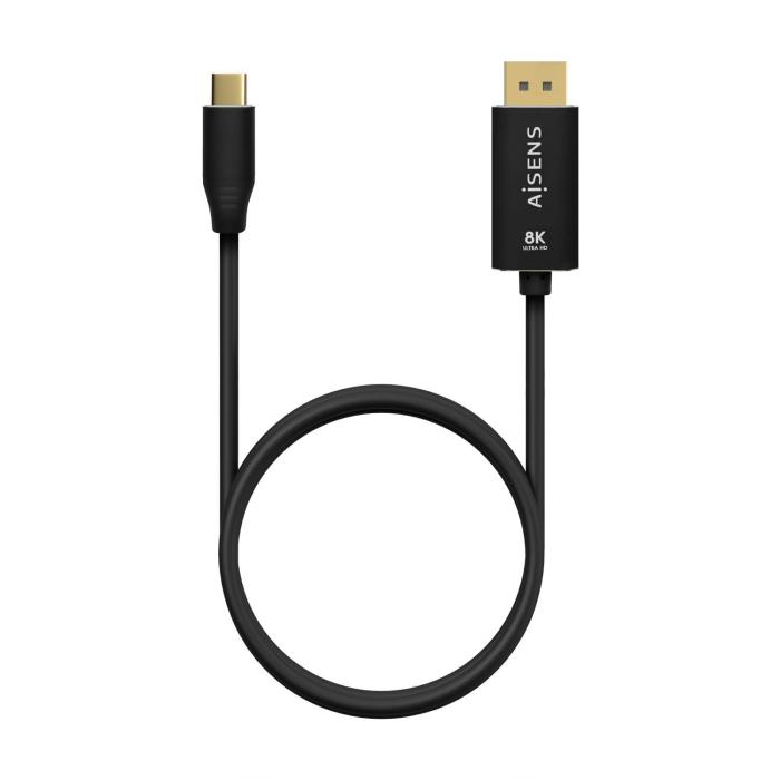 AISENS A109-0686 câble vidéo et adaptateur 0,8 m USB Type-C DisplayPort Noir — image 3 sur 3