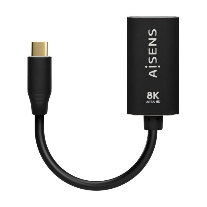 AISENS A109-0690 câble vidéo et adaptateur 0,15 m USB Type-C DisplayPort Noir — image 2 sur 3