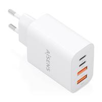 AISENS A110-1027 chargeur d'appareils mobiles Téléphone portable, Smartphone, Ordinateur portable, Caméra Numérique, Tablette, GPS, MP3, MP4, Consoles portables, Universel Blanc Secteur Charge rapide Intérieure