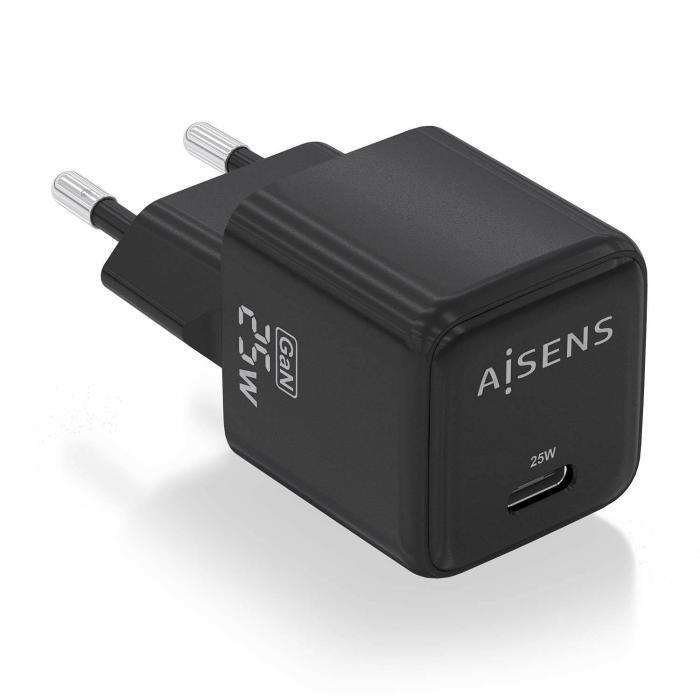 AISENS ASCH-25W1P013-BK chargeur d'appareils mobiles Universel Noir Secteur Charge rapide Intérieure