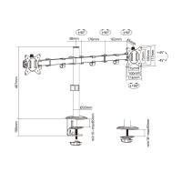 AISENS DT32TSR-149 support d'écran plat pour bureau 81,3 cm (32'') Noir, voir l’image 4 sur 8