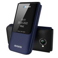 Aiwa FP-24BL téléphone portable 6,1 cm (2.4'') 91,7 g Noir, Bleu Téléphone numérique