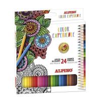 Alpino AL000247 crayon de couleur Noir, Bleu, Bronze, Marron, Vert, Gris, Bleu clair, Vert clair, Rose clair, Orange, Pêche, Rose, Violet, Rouge, Violet, Blanc, Jaune 24 pièce(s)