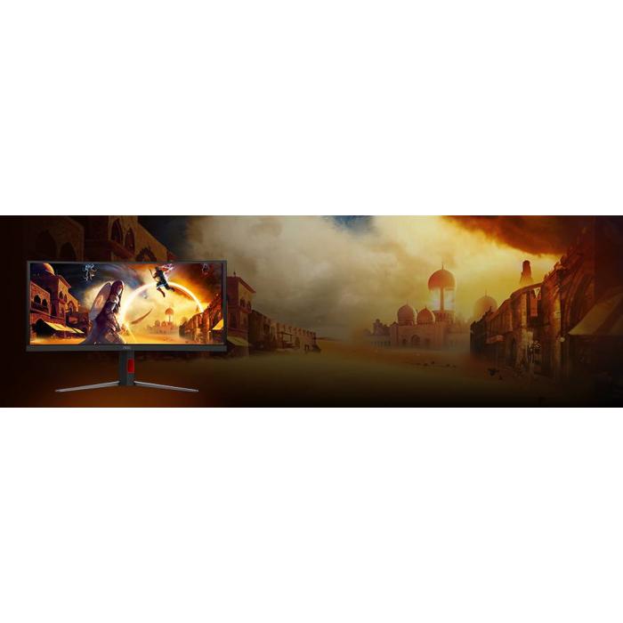 AOC G4 34'' CU34G4CA écran plat de PC 86,4 cm (34'') 3440 x 1440 pixels Noir, Rouge — image 5 sur 36