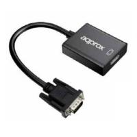 Approx appC25 0,2 m HDMI Type A (Standard) VGA (D-Sub) Noir