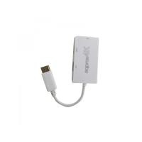Approx appC37 DisplayPort VGA + HDMI + DVI Blanc