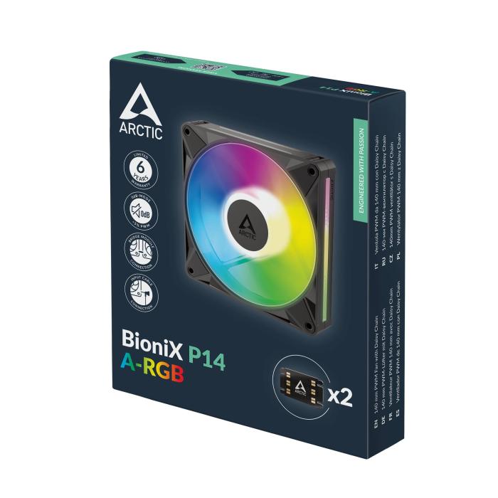 ARCTIC BioniX P14 A-RGB Boitier PC Ventilateur 14 cm Noir 1 pièce(s) — image 16 sur 16