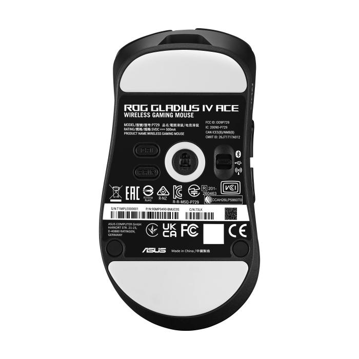 ASUS ROG Gladius IV Ace souris Gaming Droitier RF Wireless + Bluetooth + USB Type-A Optique 65000 DPI — image 8 sur 20