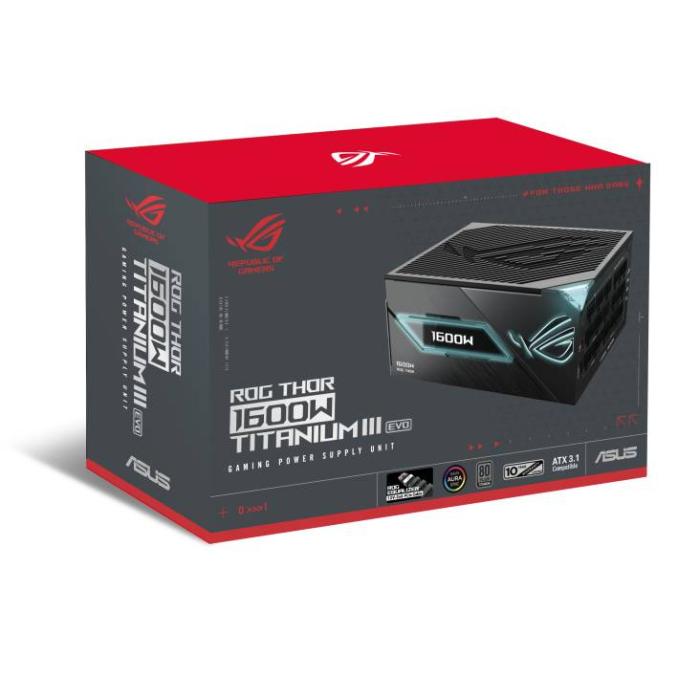 ASUS ROG -THOR-1600T3-GAMING-EVO unité d'alimentation d'énergie 1600 W 20+4 pin ATX ATX Gris — image 23 sur 26