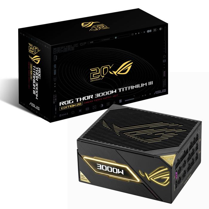ASUS ROG Thor 3000W Titanium III Edition 20 unité d'alimentation d'énergie 20+4 pin ATX ATX Noir — image 58 sur 58