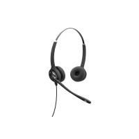 Axtel Elite HDvoice duo NC Casque Avec fil Arceau Bureau/Centre d'appels Noir, Argent