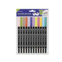 Bismark 330114 stylo-feutre Fin/extra-large Bleu, Marron, Cyan, Vert, Citron (couleur), Mauve, Orange, Rose, Violet, Rouge, Jaune 12 pièce(s)
