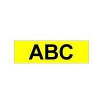Brother Gloss Laminated Labelling Tape - 9mm, Black on Yellow TZ ruban d'étiquette