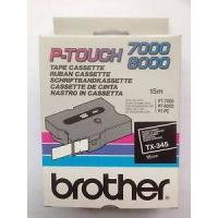Brother TX-345 ruban d'étiquette Blanc sur noir