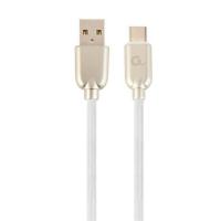 Cablexpert CC-USB2R-AMCM-2M-W câble USB USB 2.0 USB A USB C Blanc