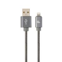 Cablexpert CC-USB2S-AMLM-1M-BG câble Lightning 8 m Gris, voir l’image 1 sur 1