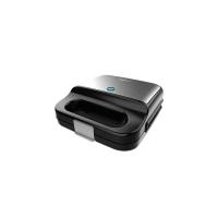 Cecotec 04309 gaufrier et appareil à croque-monsieur 1000 W Noir, Acier satin