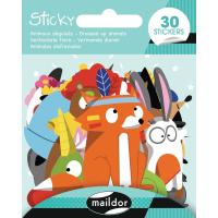 Clairefontaine Sticky, Animaux déguisés, 30 gommettes