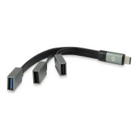 Conceptronic HUBBIES01G hub & concentrateur USB 3.2 Gen 2 (3.1 Gen 2) Type-C 5000 Mbit/s Gris