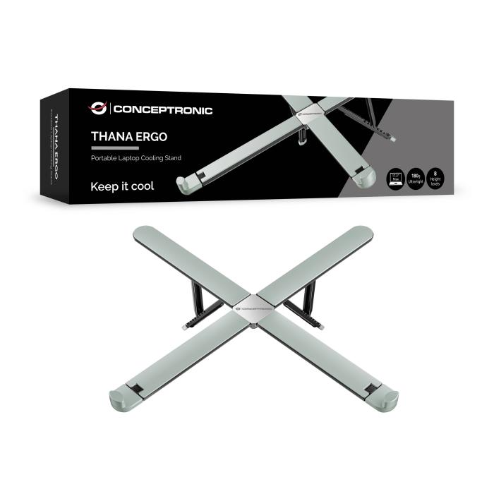 Conceptronic THANA11G Support de livres Supports de Laptop Gris 43,9 cm (17.3'') — image 12 sur 16