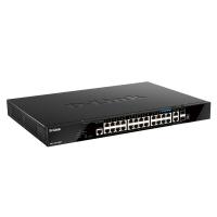 D-Link DGS-1520-28MP/E commutateur réseau Géré L3 Gigabit Ethernet (10/100/1000) Connexion Ethernet, supportant l'alimentation via ce port (PoE) 1U Noir