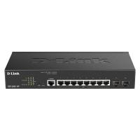 D-Link DGS-2000-10P commutateur réseau Géré L2/L3 Gigabit Ethernet (10/100/1000) Connexion Ethernet, supportant l'alimentation via ce port (PoE) 1U Noir