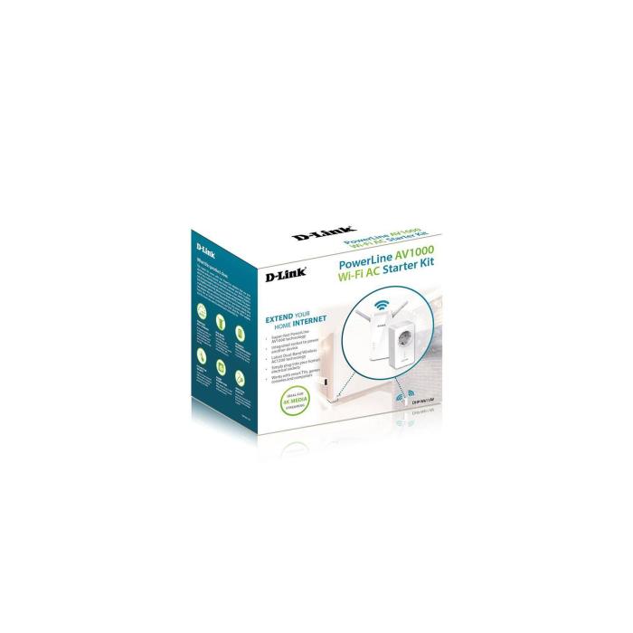 D-Link DHP-W611AV 1000 Mbit/s Ethernet/LAN Wifi Blanc 2 pièce(s) — image 5 sur 12