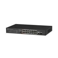 Dahua Technology PFS3117-16ET-135 commutateur réseau Non-géré L2 Fast Ethernet (10/100) Connexion Ethernet, supportant l'alimentation via ce port (PoE) Noir