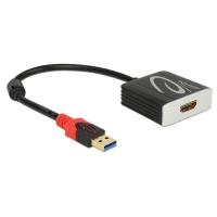 DeLOCK 62736 câble vidéo et adaptateur 0,2 m USB Type-A HDMI Noir
