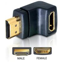 DeLOCK HDMI male > HDMI female 90° down HDMI 1.3 Noir