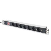 Digitus Bloc multiprise avec profilé en aluminium et interrupteur, prise électrique à contact de protection avec 7 sorties, voir l’image 1 sur 5