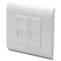 Digitus Boîtier vide pour modules Keystone, cadre de 80 x 80 mm, de type français