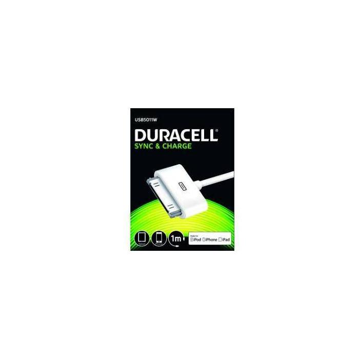 Duracell USB5011W câble USB 2.0 1 m Blanc — image 2 sur 2