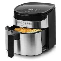 Emerio AF-129084 friteuse Unique 4,5 L Autonome 1300 W Friteuse d’air chaud Noir, Acier inoxydable