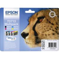 Epson Cheetah Multipack ''Guépard'' (T0715) - Encres DURABrite Ultra N, C, M, J