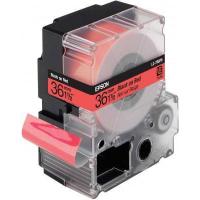 Epson LC-7RBP9 - Couleur Pastel - Noir sur Rouge - 36mmx9m - LW-900P