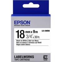 Epson LK-5WBN - Standard - Noir sur Blanc - 18mmx9m