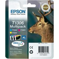 Epson Stag Multipack ''Cerf'' (T1306) - Encre DURABrite Ultra C, M, J (XL)