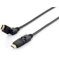 Equip 119365 Câble HDMI 2.0 pivotant, 5,0 m, prise pivotante, 4K/30Hz