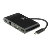 Ewent EW9827 station d'accueil USB 3.2 Gen 1 (3.1 Gen 1) Type-C Noir