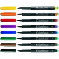 Faber-Castell 152304 marqueur indélébile Noir, Bleu, Vert, Rouge 4 pièce(s)