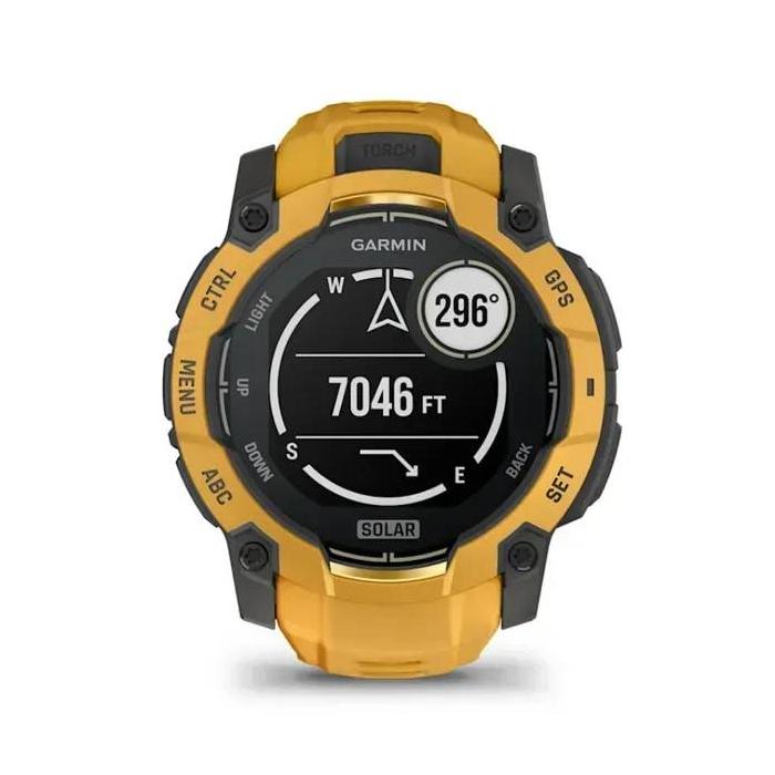 Garmin Instinct 3 3,05 cm (1.2'') 50 mm Numérique 176 x 176 pixels Écran tactile Jaune, Gris Wifi GPS (satellite) — image 9 sur 32
